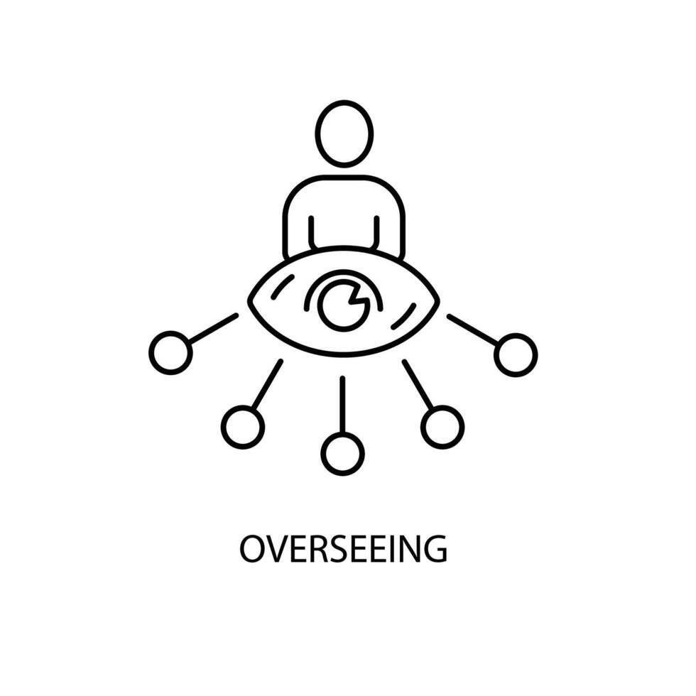 surveillance concept ligne icône. Facile élément illustration. surveillance concept contour symbole conception. vecteur