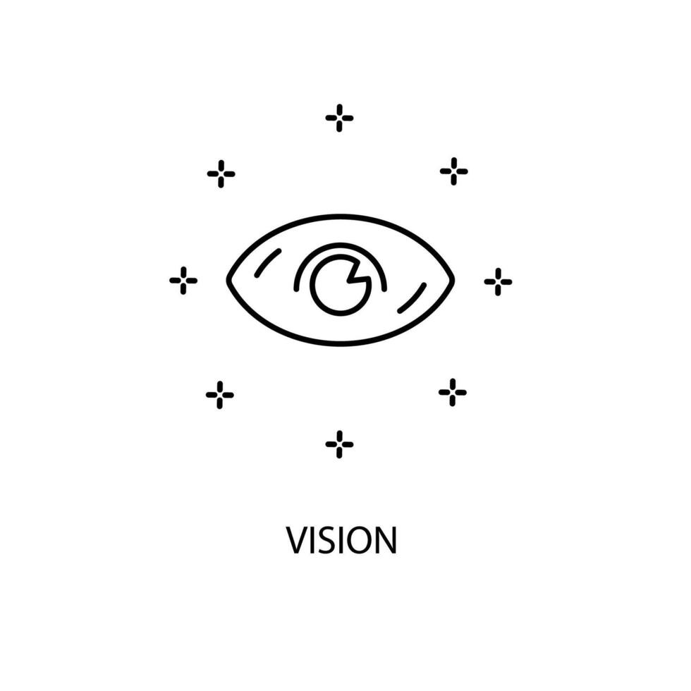 vision concept ligne icône. Facile élément illustration. vision concept contour symbole conception. vecteur