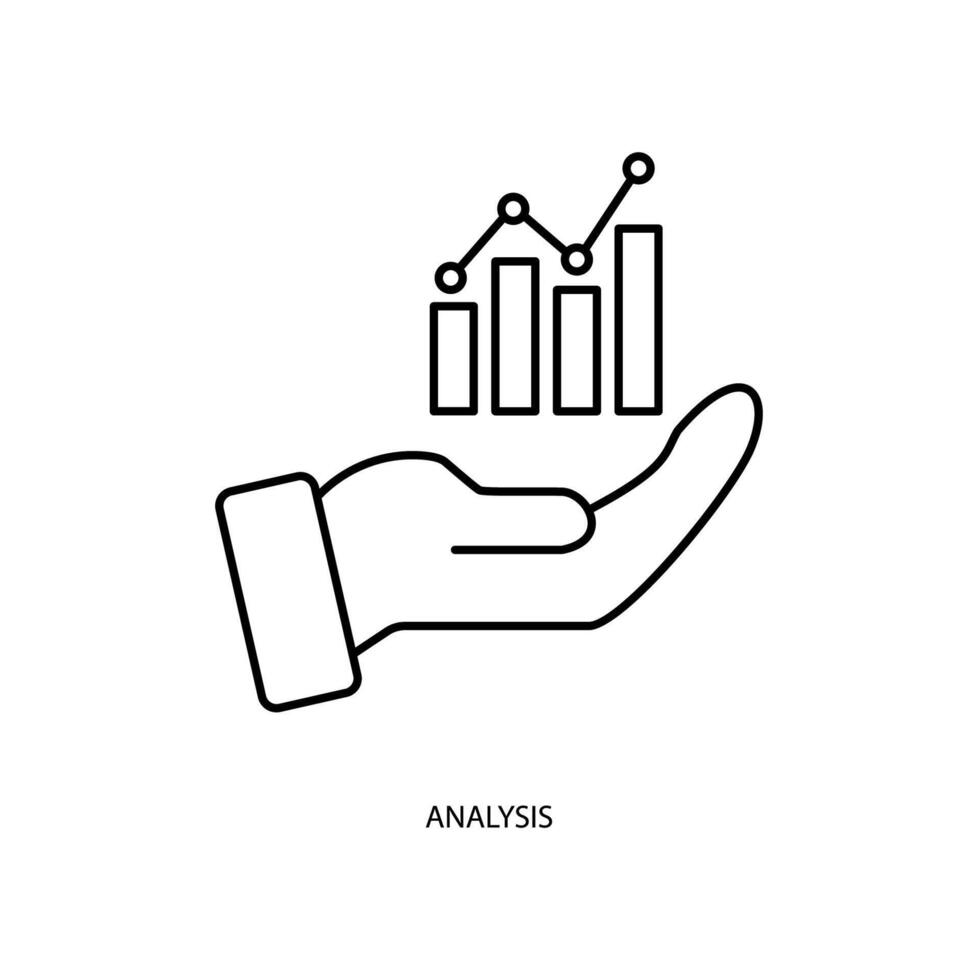 une analyse concept ligne icône. Facile élément illustration. une analyse concept contour symbole conception. vecteur