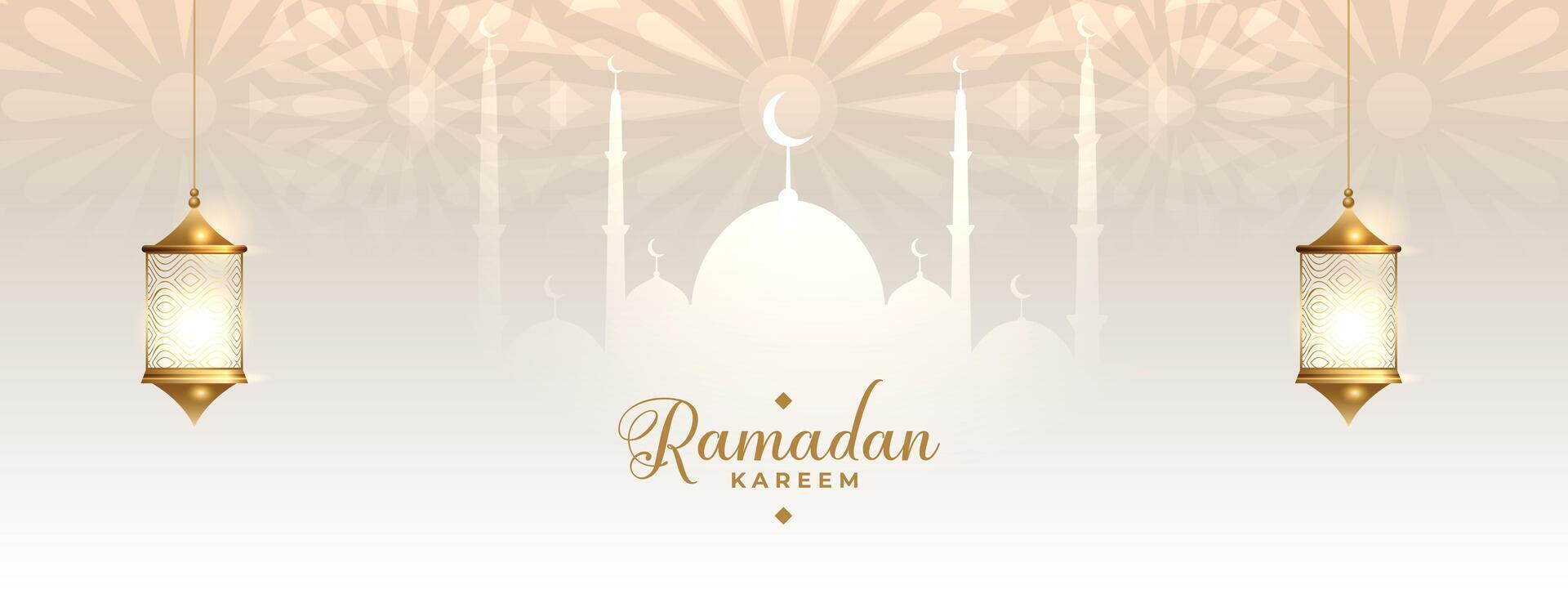 Ramadan kareem traditionnel islamique bannière conception vecteur