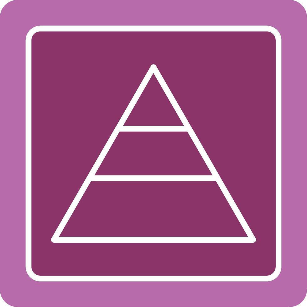 pyramide glyphe deux Couleur icône vecteur