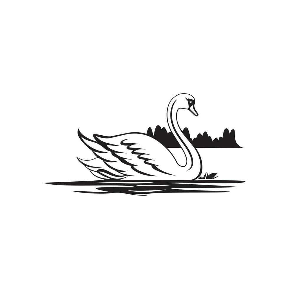 cygne vecteur art, Icônes, et graphique