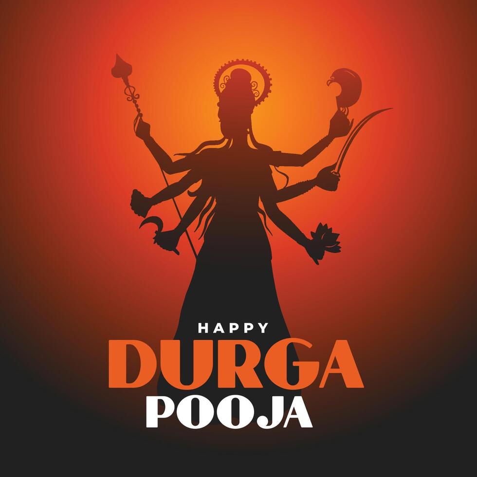 traditionnel content durga pooja Festival carte conception vecteur