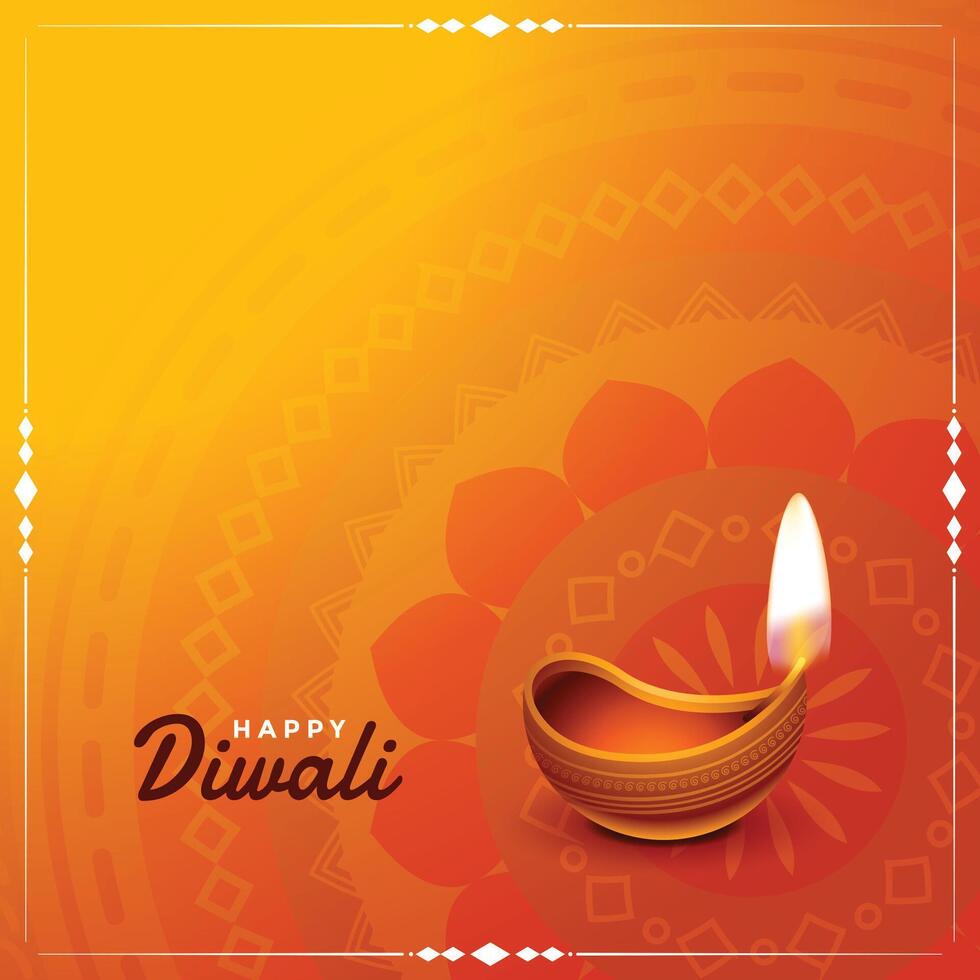 content diwali salutation décoratif carte conception vecteur