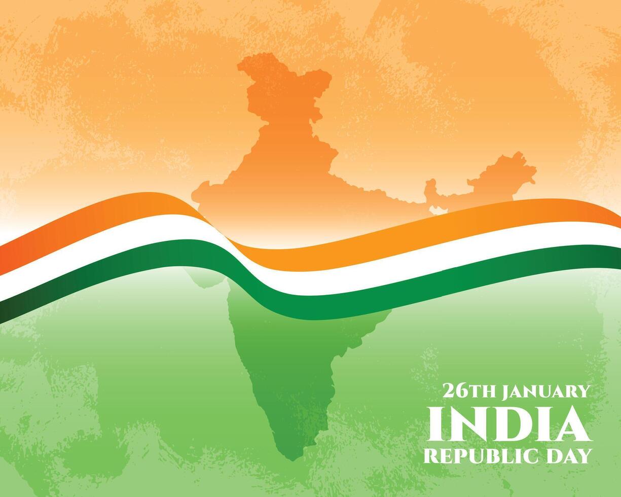content république journée fête carte avec Indien carte et drapeau vecteur