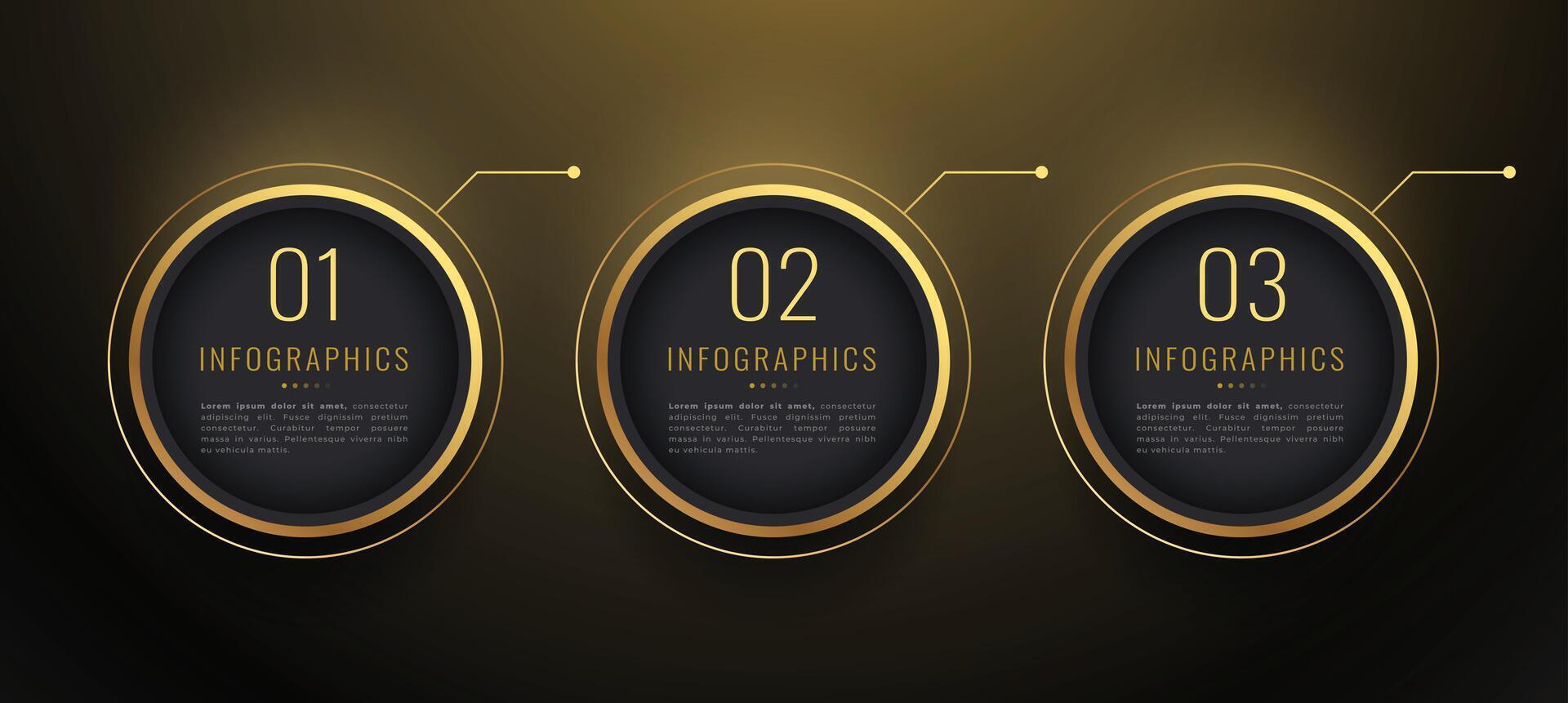 Trois étape infographie flux de travail graphique bannière pour votre Les données vecteur