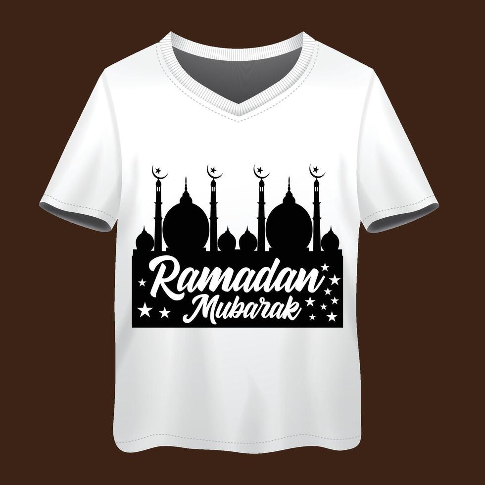 Ramadan citation typographie T-shirt conception vecteur