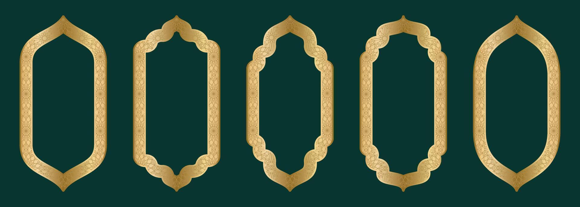 or cambre Cadre forme islamique porte ou fenêtre avec géométrique girikh modèle, silhouette arabe cambre. collection dans Oriental style. cadres dans arabe musulman conception pour Ramadan Karim. vecteur illustration
