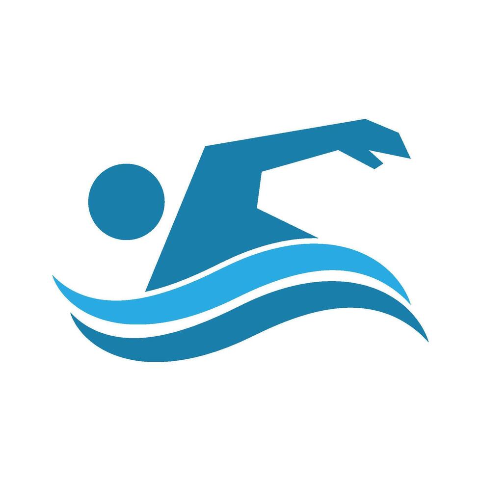 nager sport icône logo vecteur