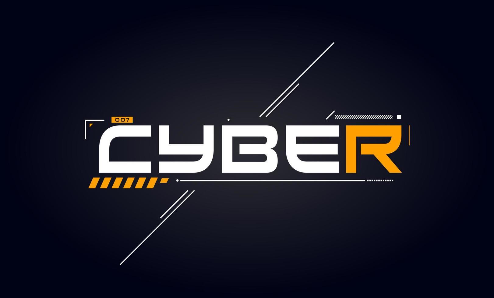 conception de typographie cyberpunk futuriste, conception de cyberpunk glitch de science-fiction vecteur