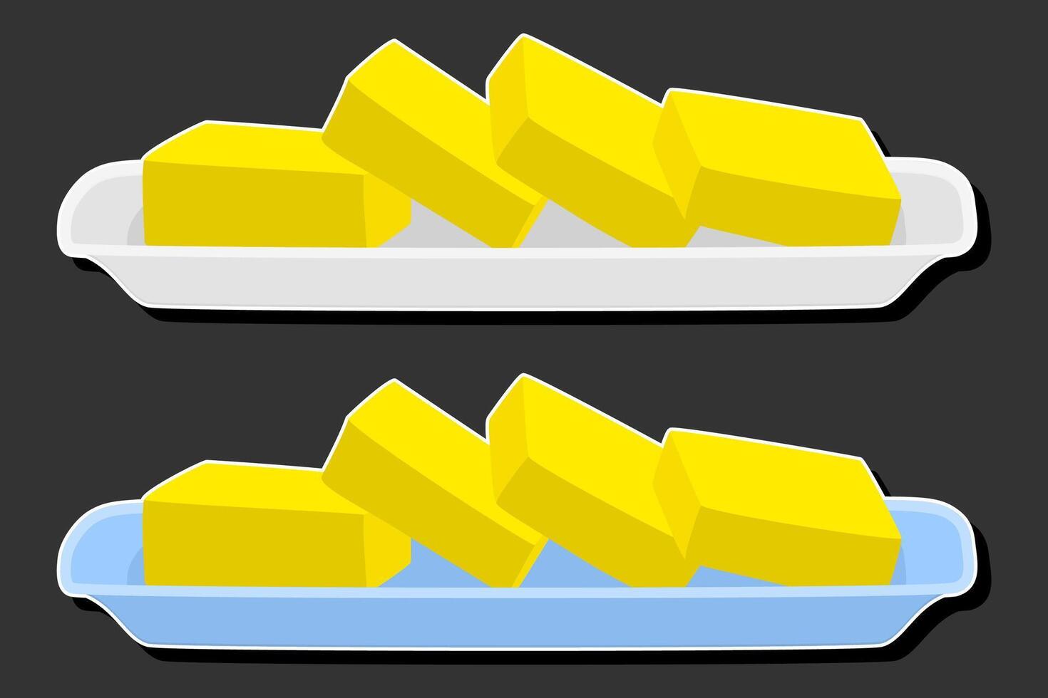 illustration sur thème gros coloré ensemble différent les types crémeux beurre vecteur