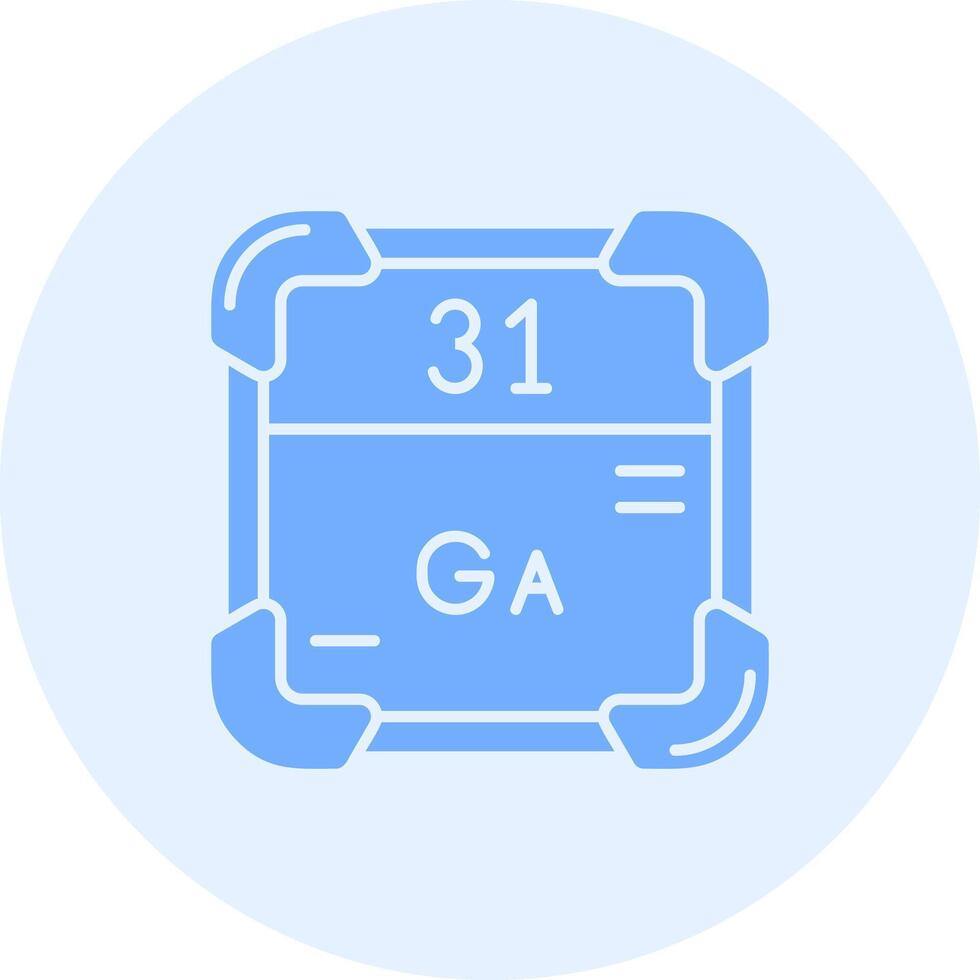 gallium solide duo régler icône vecteur