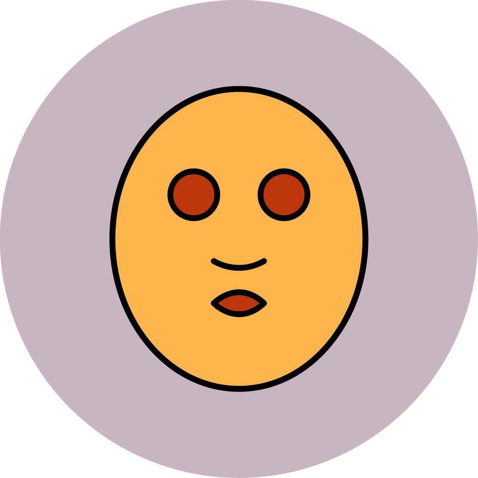 faciale masque ligne rempli multicolore cercle icône vecteur