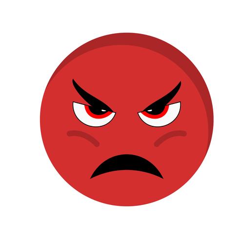 Emoji en colère Vector Icon