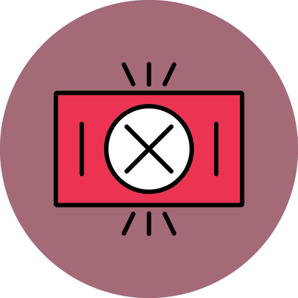 rouge carte ligne rempli multicolore cercle icône vecteur