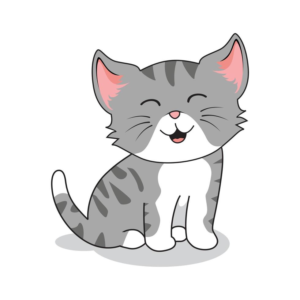 chat illustration dessin animé isolé vecteur