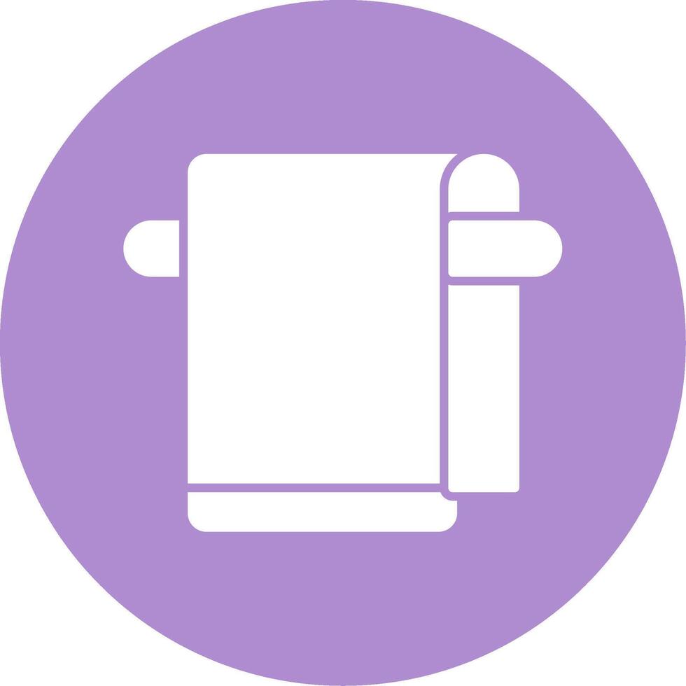 icône de cercle de glyphe de serviette vecteur