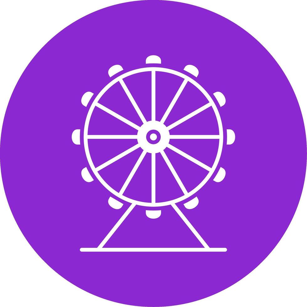 icône de cercle de glyphe de grande roue vecteur