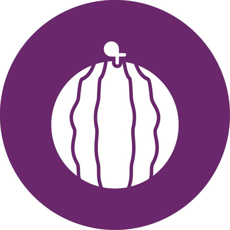 icône de cercle de glyphe de pastèque vecteur