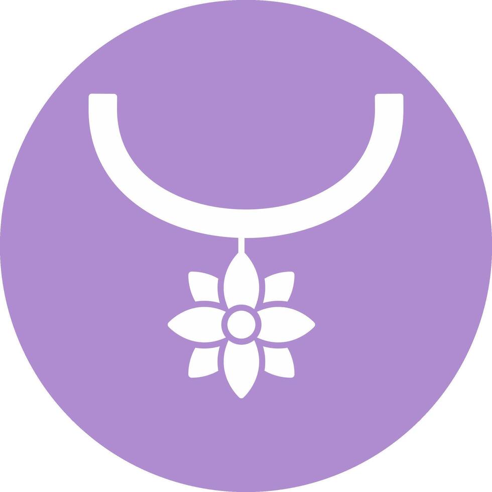 fleur Collier glyphe cercle icône vecteur