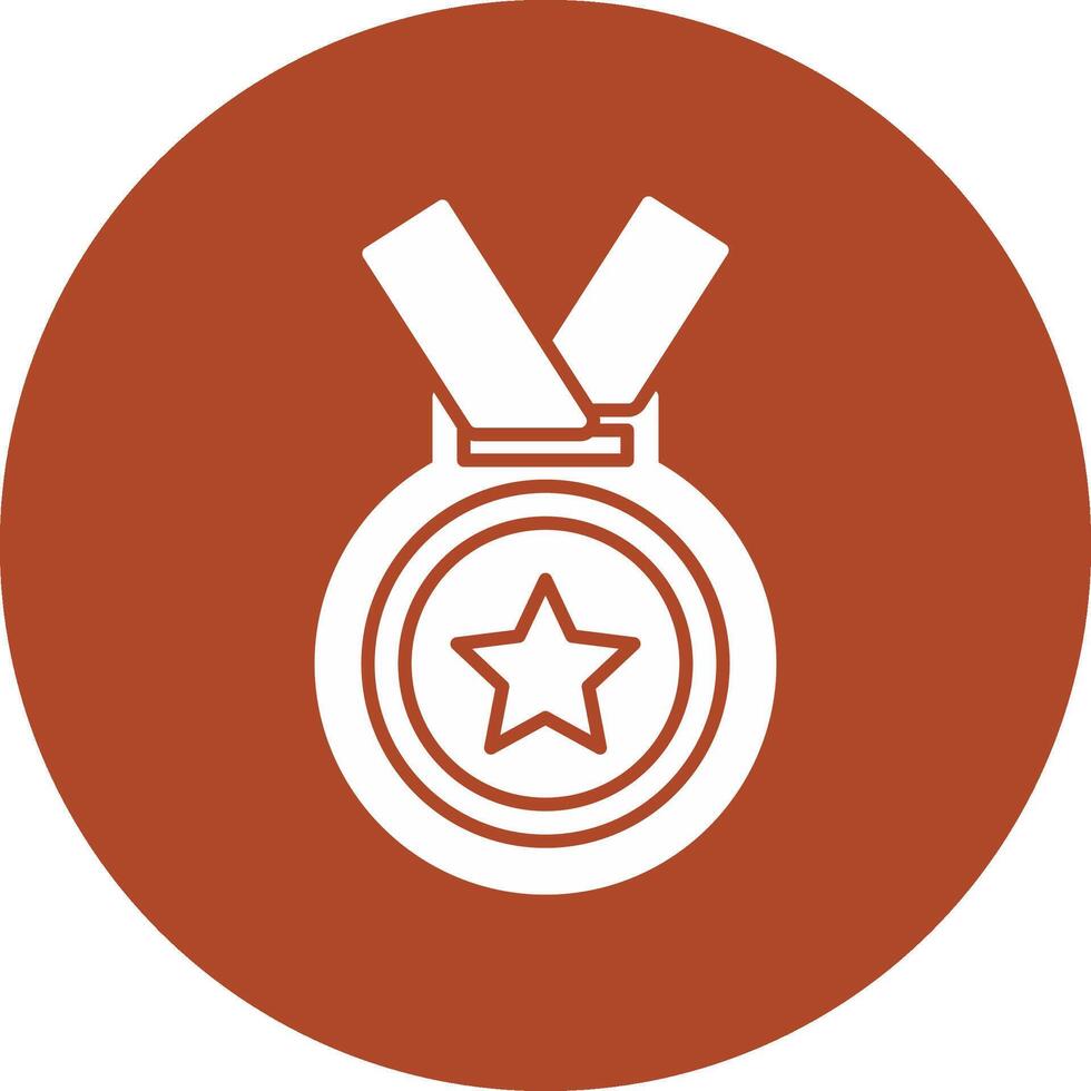 icône de cercle de glyphe de médaille vecteur