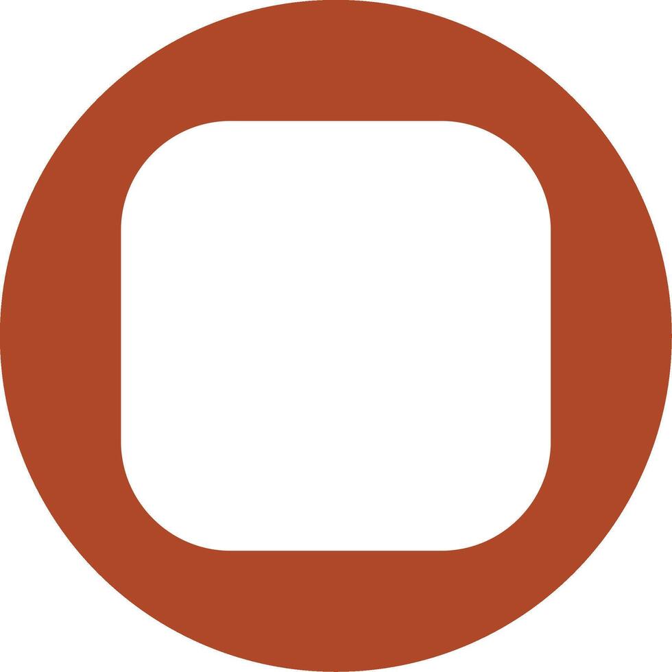 rond coin glyphe cercle icône vecteur