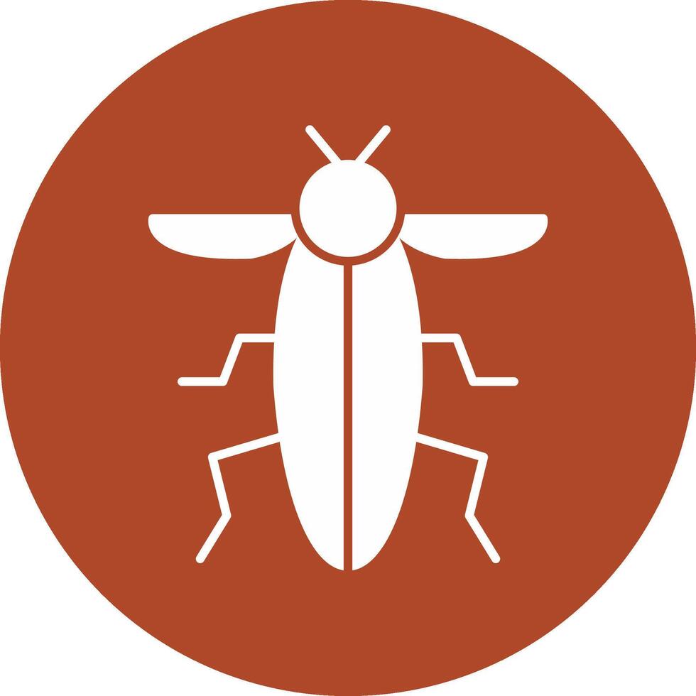 insecte glyphe cercle icône vecteur