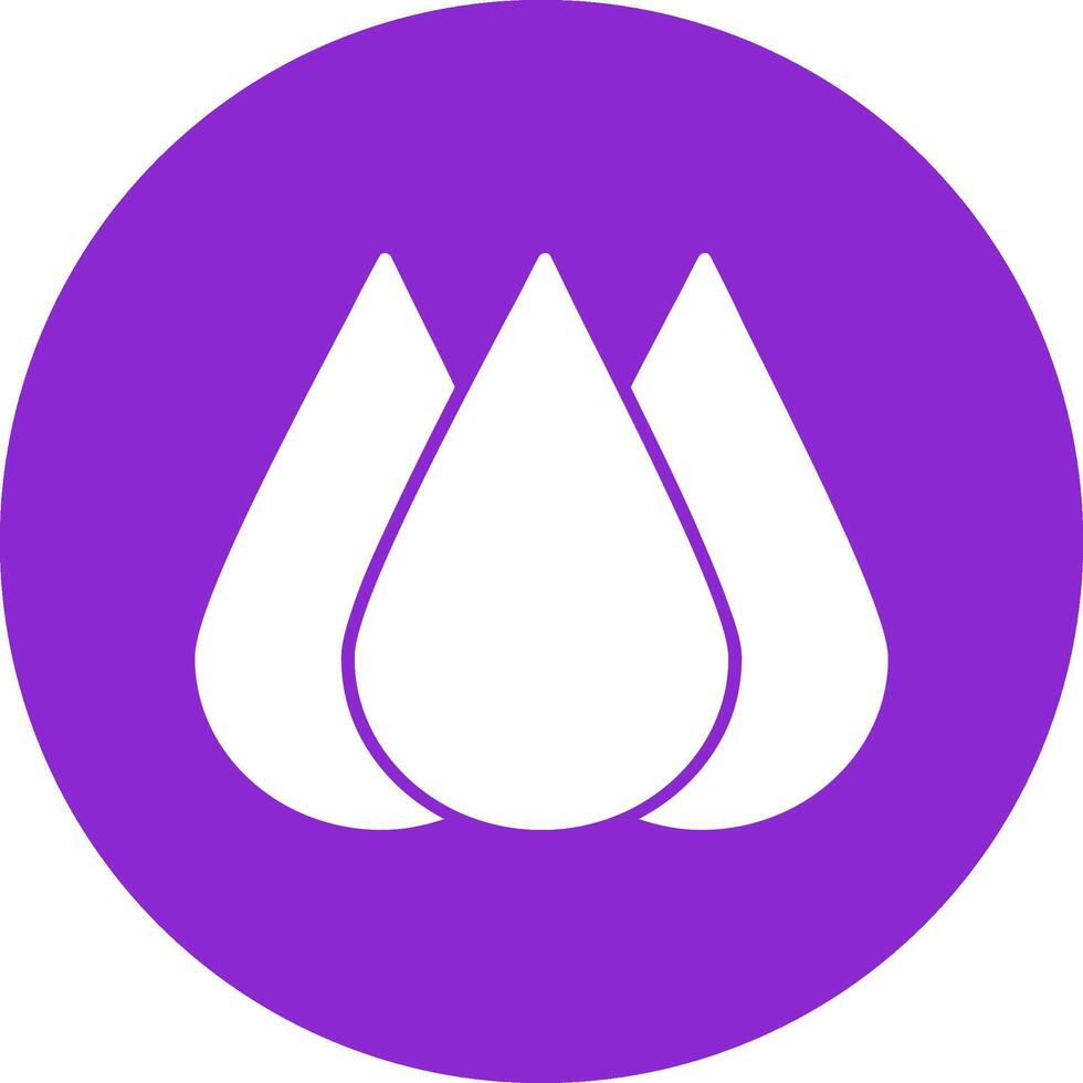 icône de cercle de glyphe de pluie vecteur