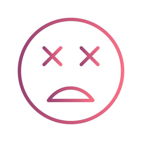 icône de vecteur emoji mort