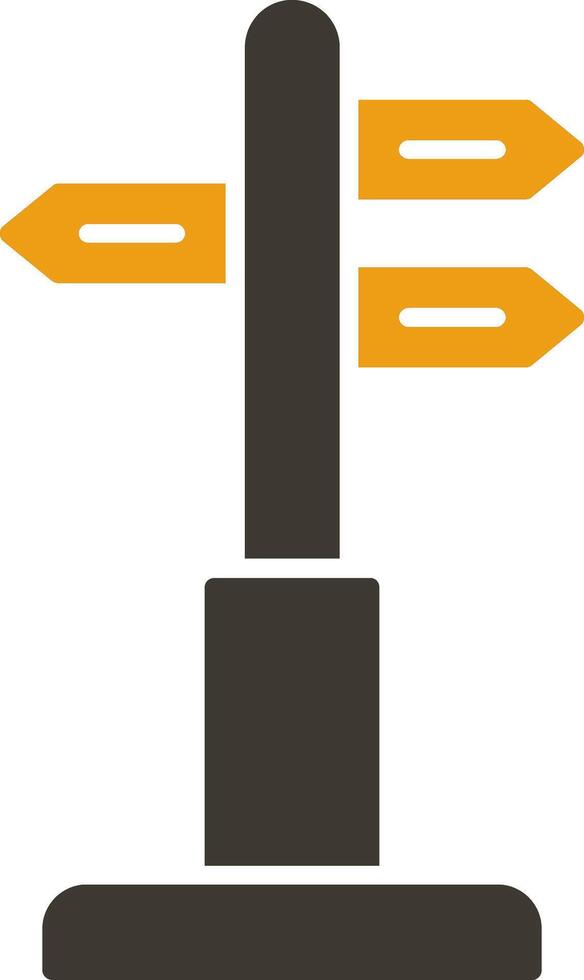 directionnel signe glyphe deux Couleur icône vecteur