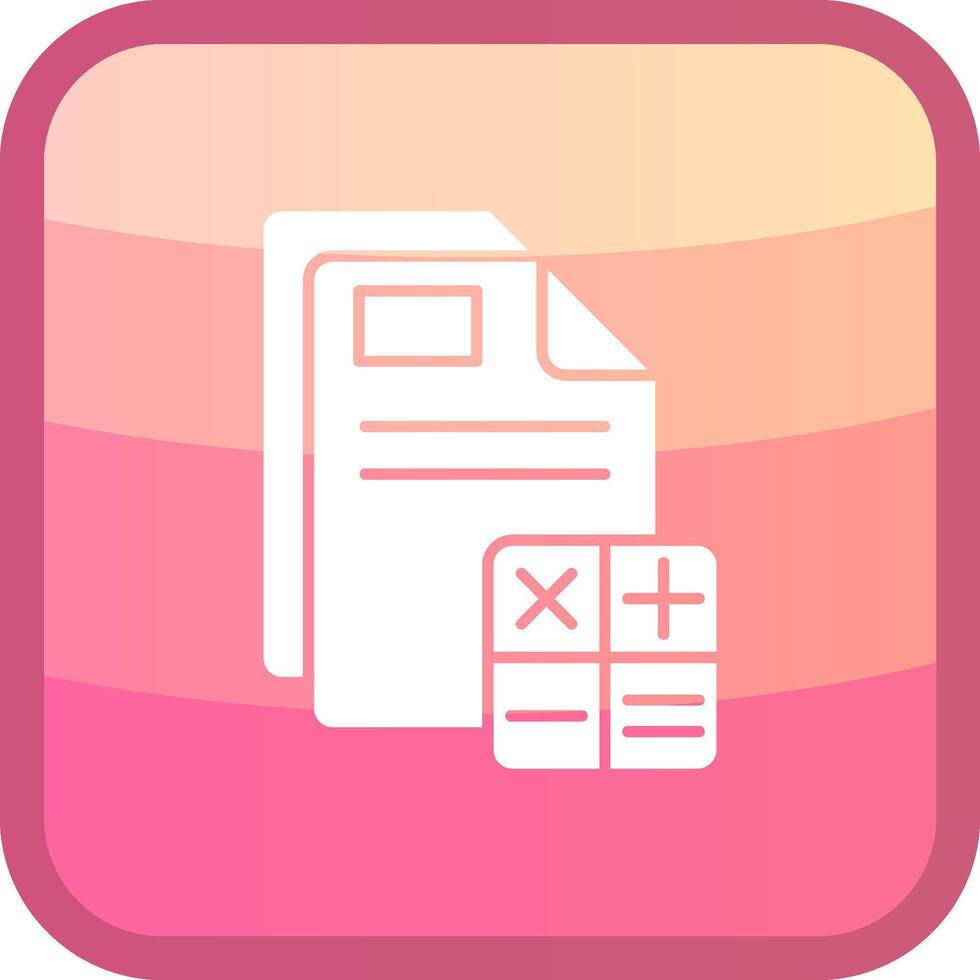comptabilité glyphe squre coloré icône vecteur