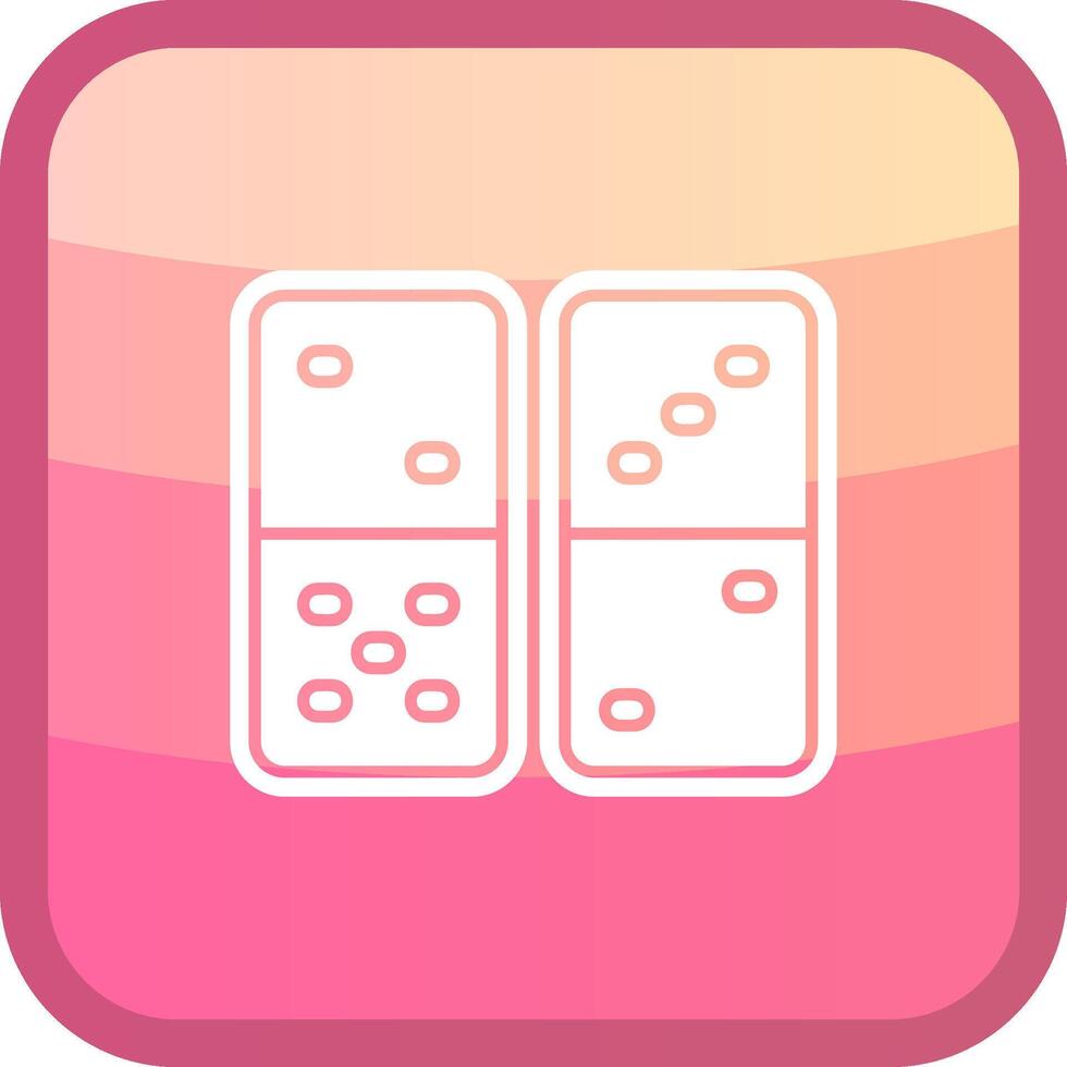 domino glyphe squre coloré icône vecteur