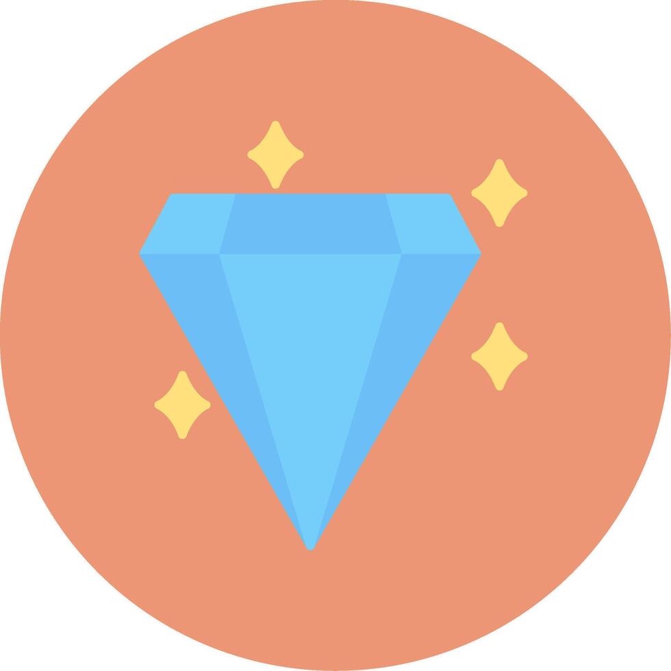 diamant plat cercle icône vecteur