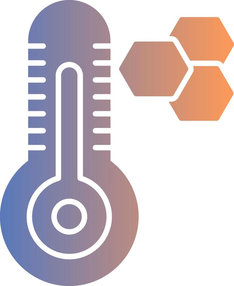 icône de dégradé de thermomètre vecteur