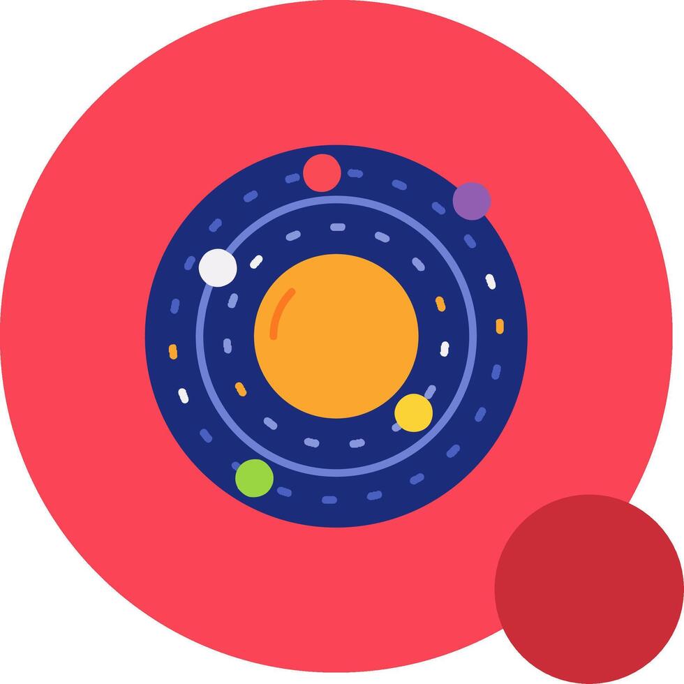 solaire système longue cercle icône vecteur