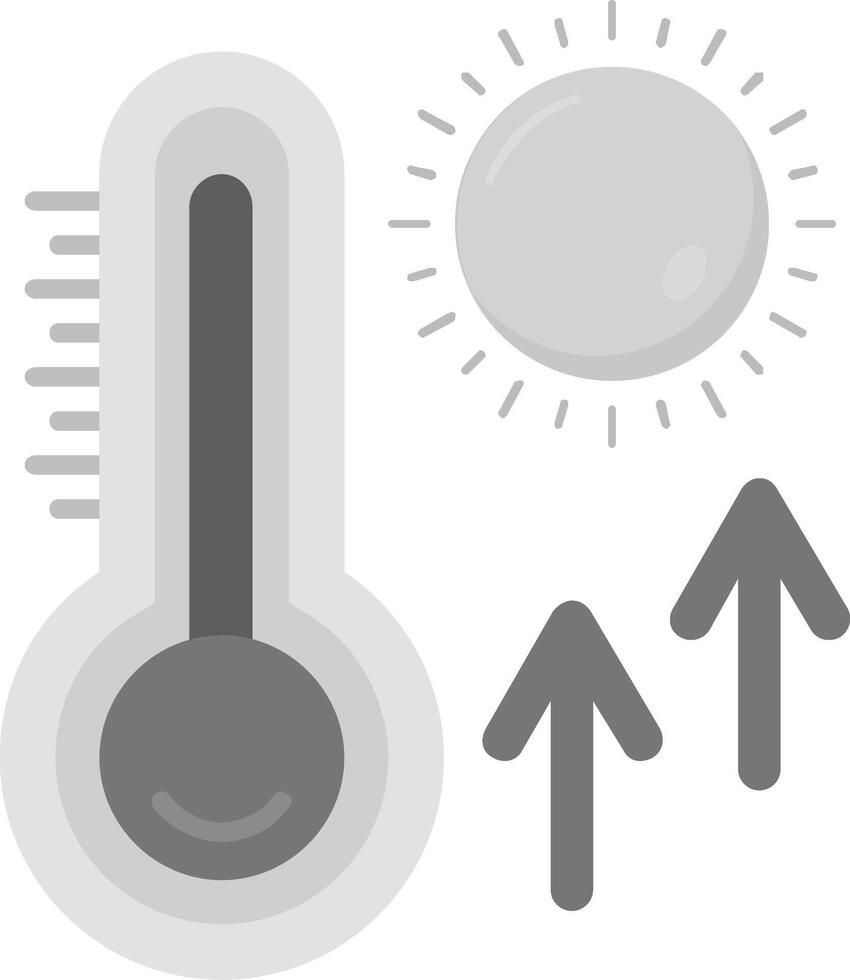 thermomètre gris échelle icône vecteur