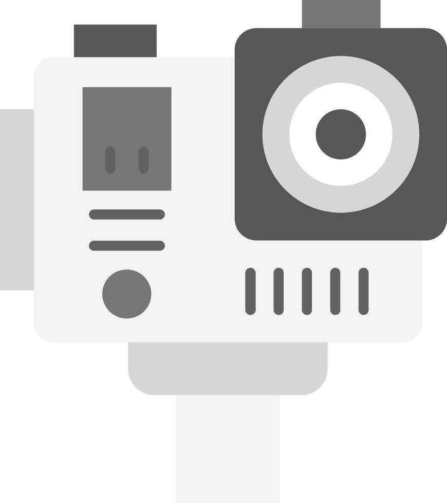 action caméra gris échelle icône vecteur
