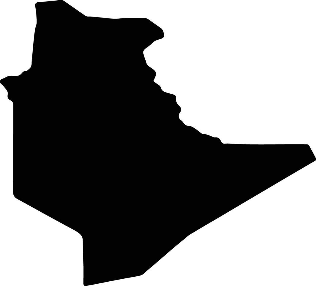 tamanghasset Algérie silhouette carte vecteur