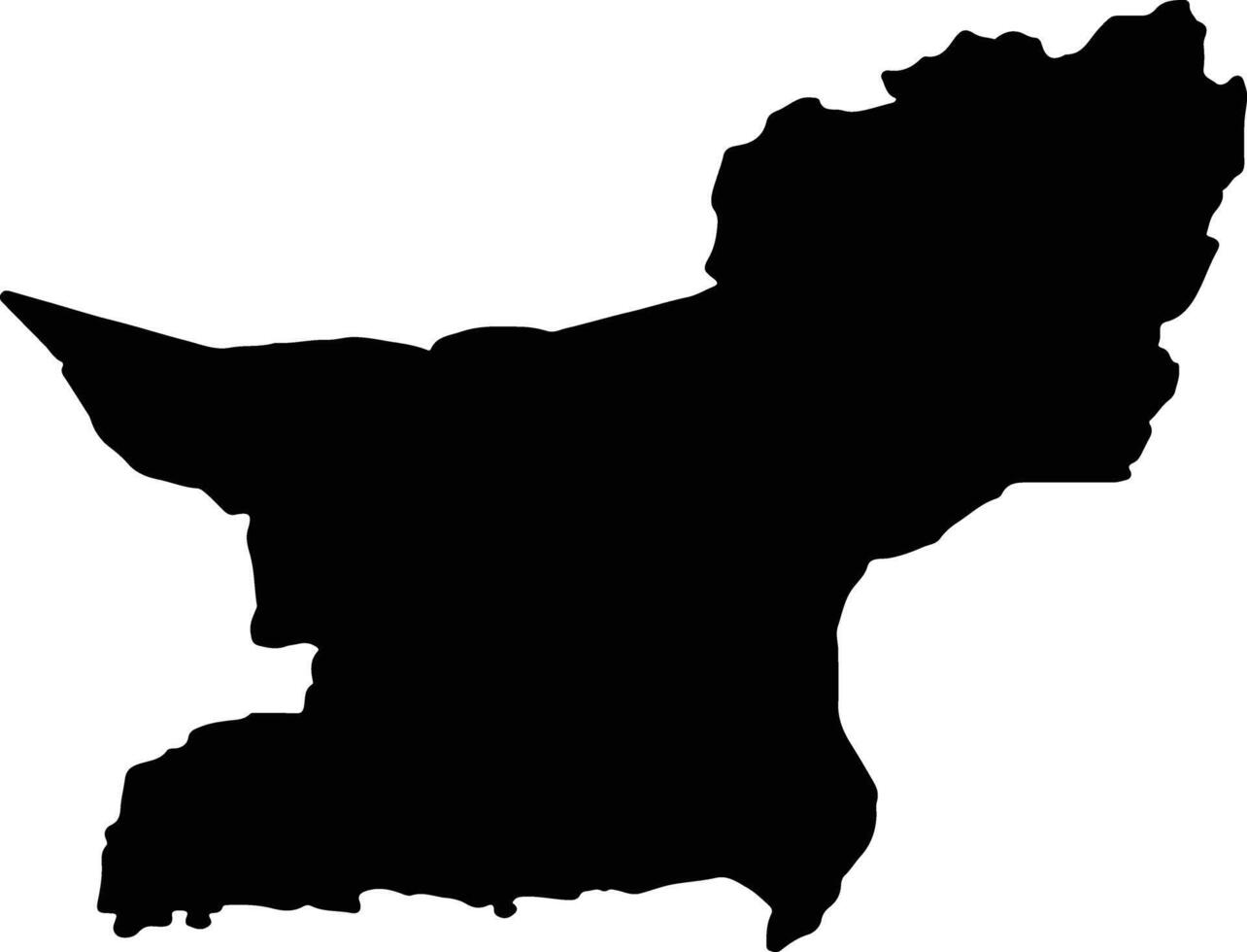 baloutchistan Pakistan silhouette carte vecteur