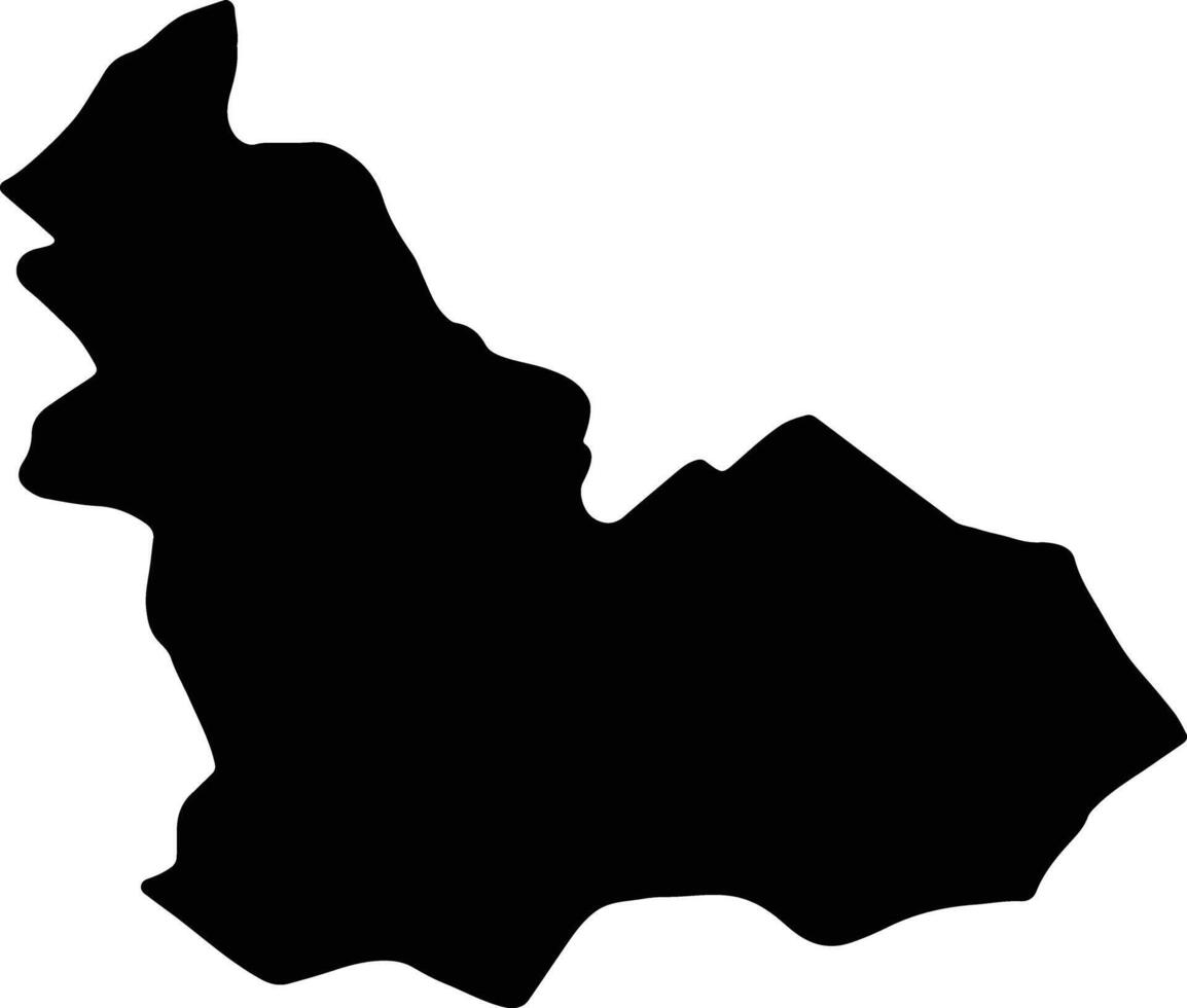 beja Tunisie silhouette carte vecteur