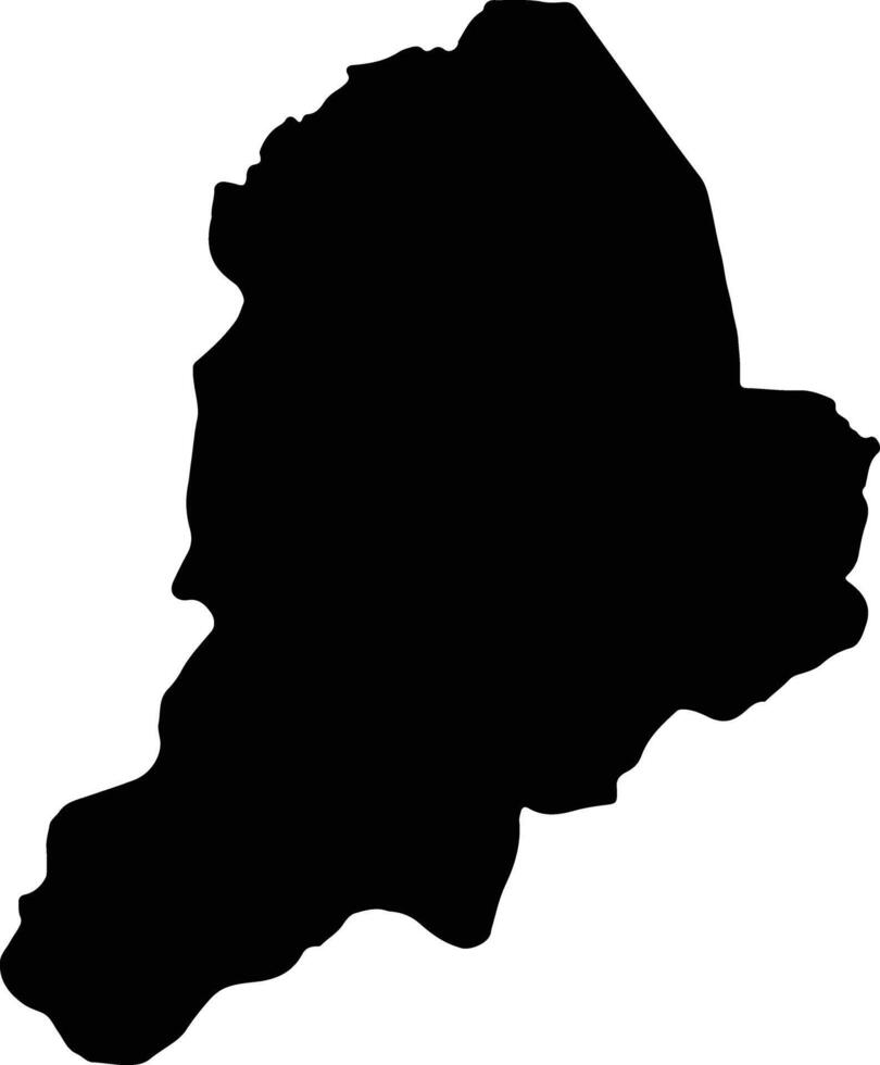borno Nigeria silhouette carte vecteur