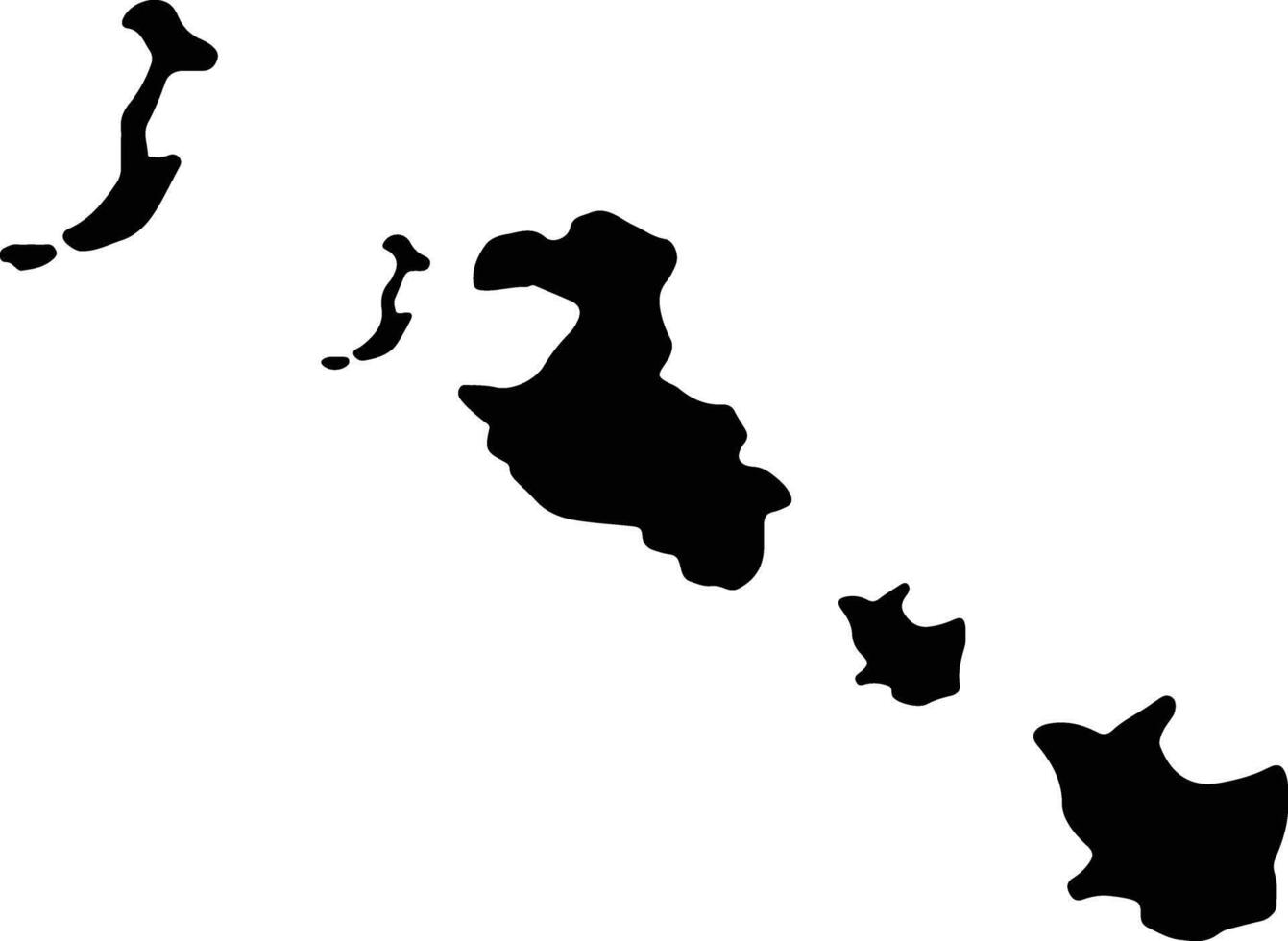 îles loyaute Nouveau calédonie silhouette carte vecteur