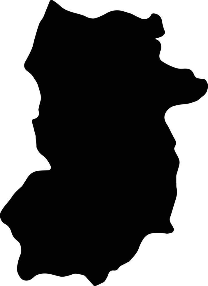 nara Japon silhouette carte vecteur