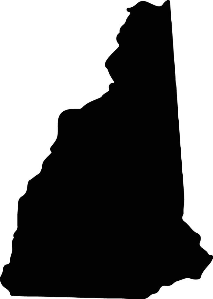 Nouveau Hampshire uni États de Amérique silhouette carte vecteur