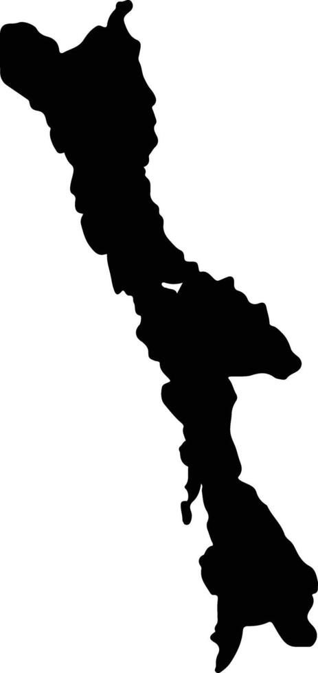 lun myanmar silhouette carte vecteur