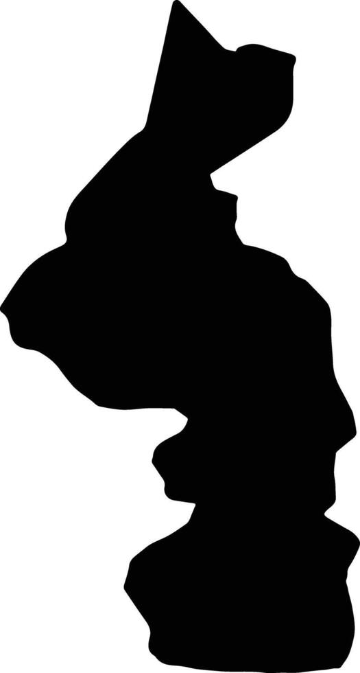 nsanje Malawi silhouette carte vecteur
