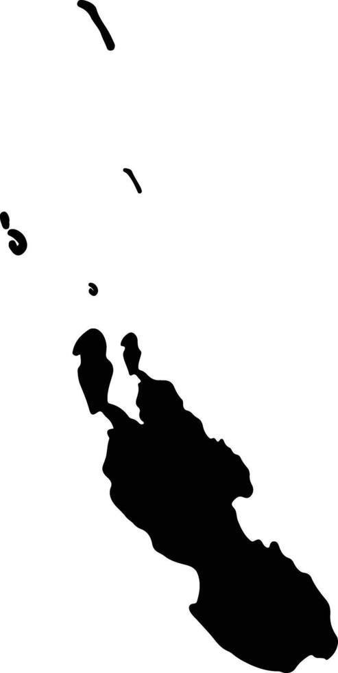 Nord Salomons papouasie Nouveau Guinée silhouette carte vecteur