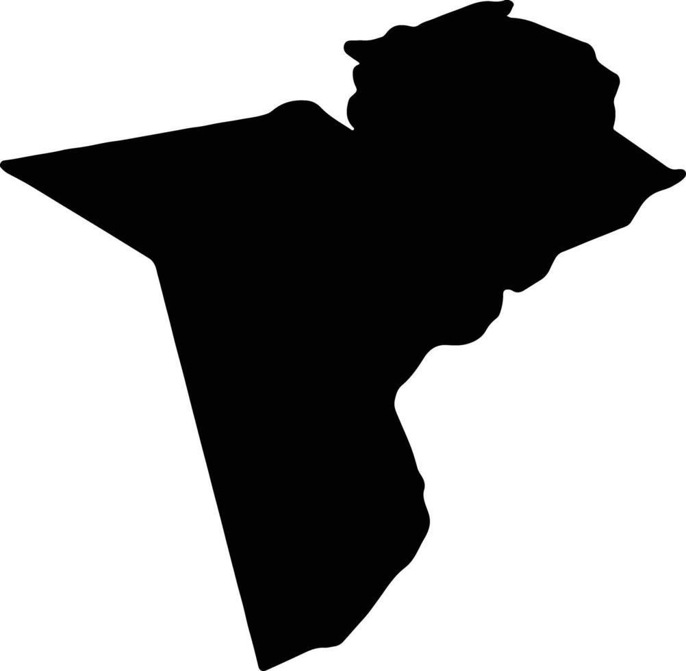 tataouine Tunisie silhouette carte vecteur