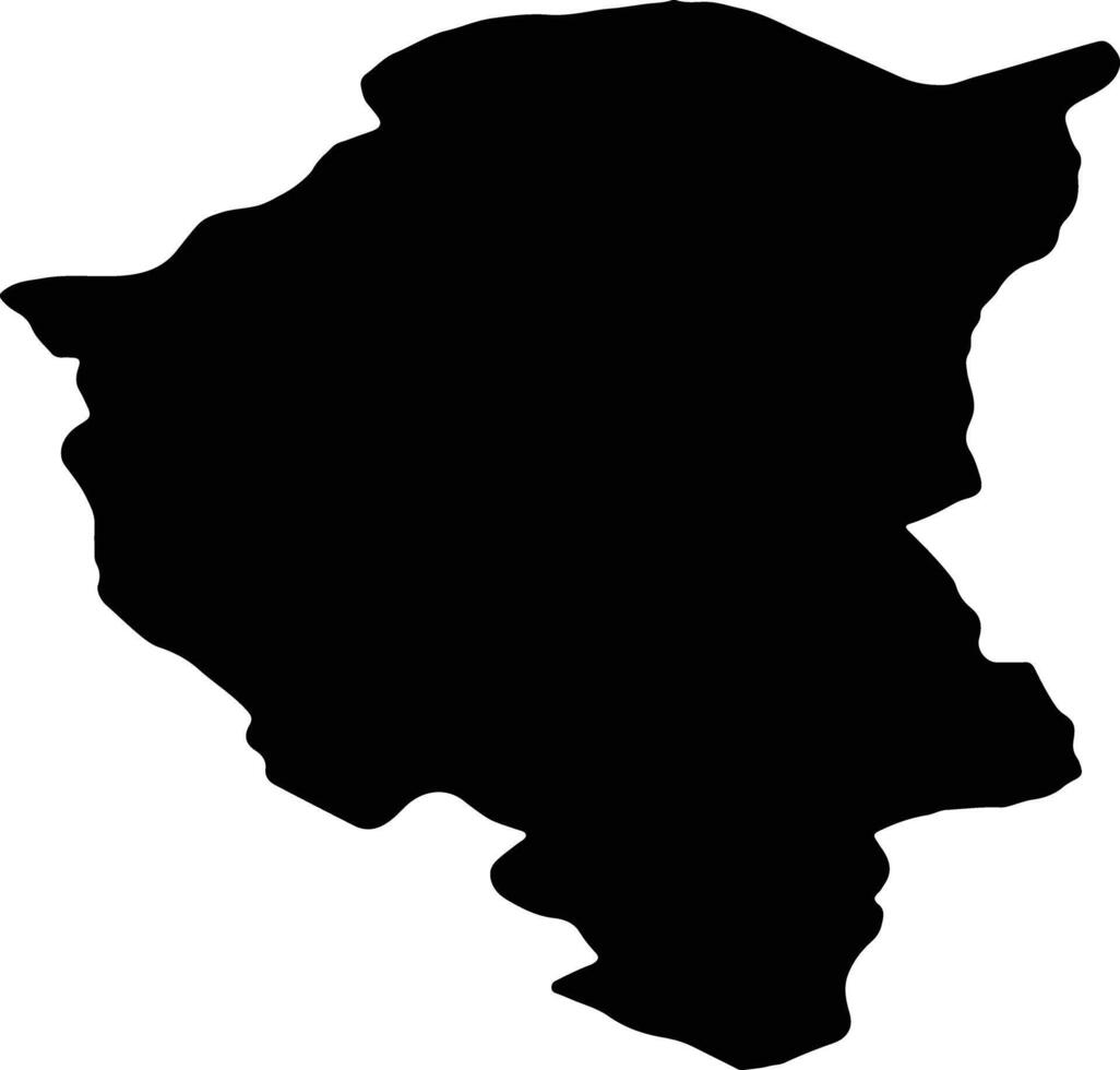 severno-backi république de Serbie silhouette carte vecteur