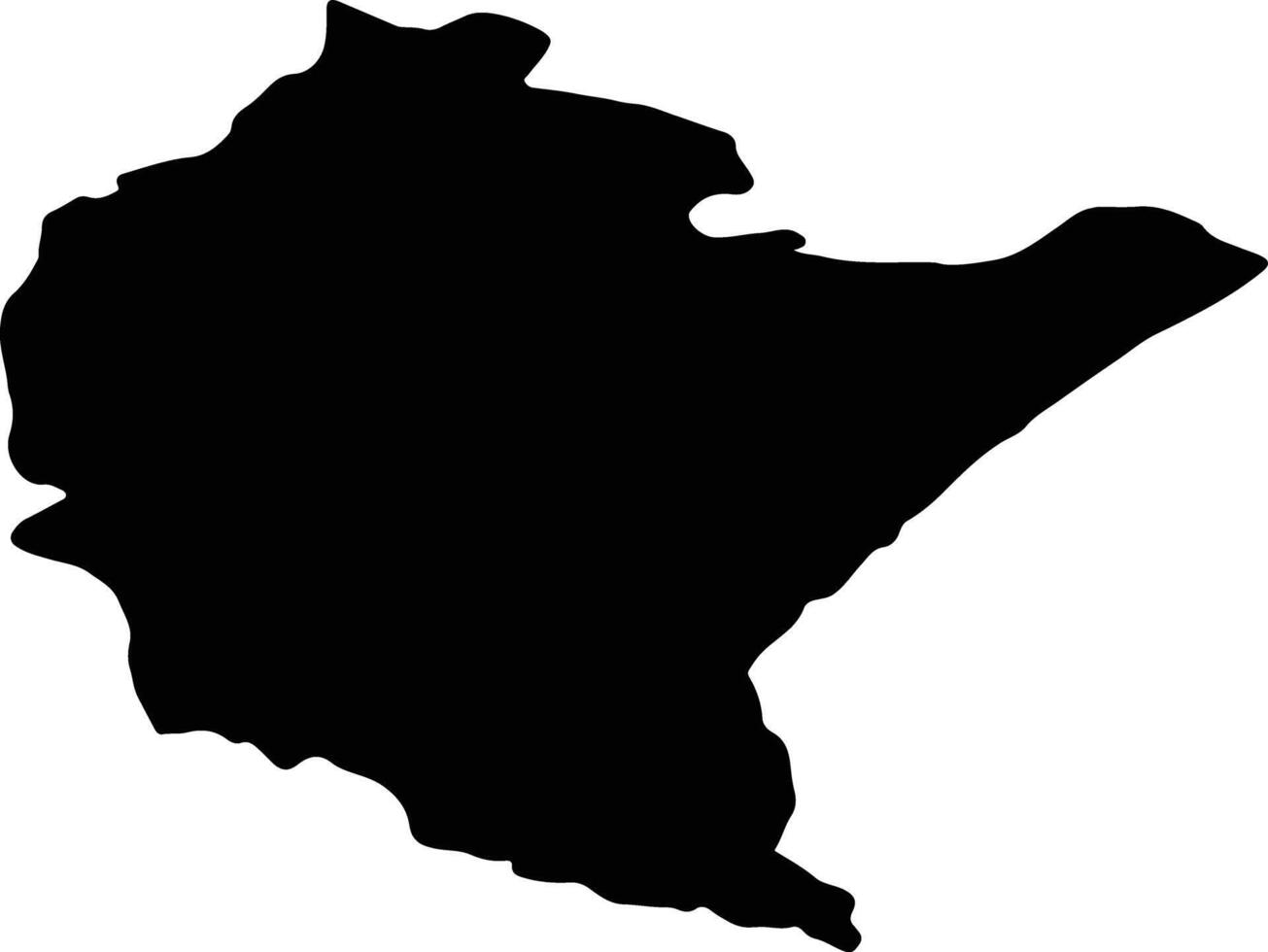sous-carpates Pologne silhouette carte vecteur